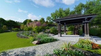 精品中式公園SU模型與高清效果圖 匠心演繹園林藝術(shù)